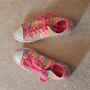 striped neon converse
